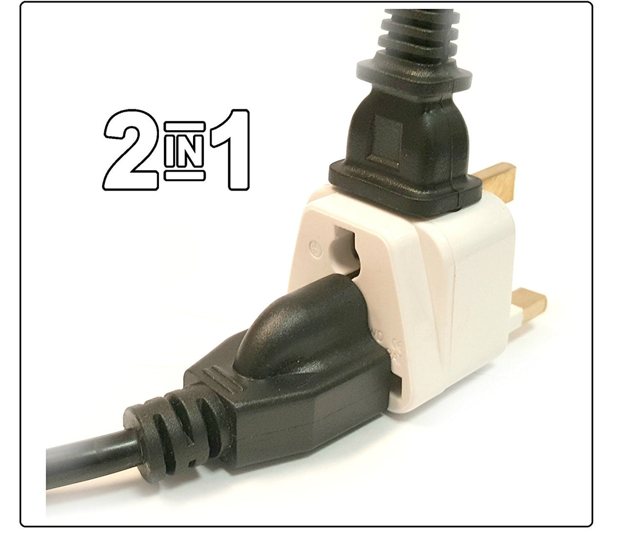 UK, Hong Kong, Singapore, UAE - Type G 2 in 1 - Travel Plug Adapter - Popularelectronics.com