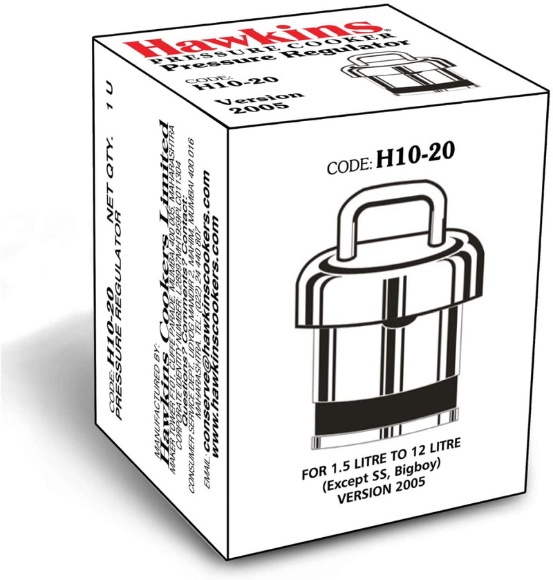 Hawkins Pressure Regulator for Classic Aluminum and Stainless Steel Pressure Cookers from 1.5L to 12L