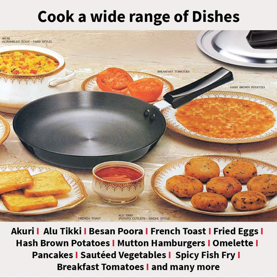 Futura Hard Anodised Frying Pan with Steel Lid, 25cm - Fry Pan