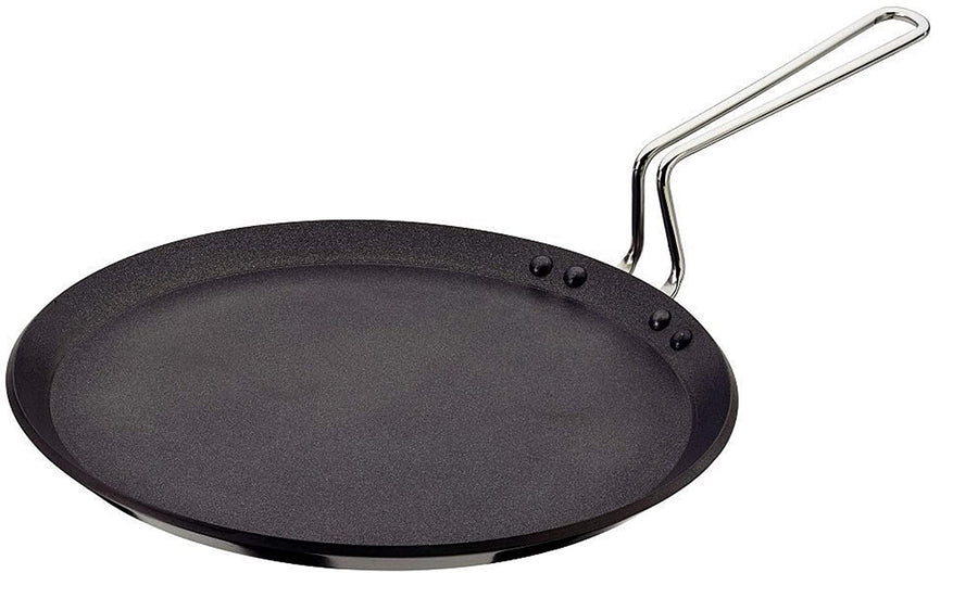 Hawkins Futura Nonstick Flat Tava, Diameter 30 cm, Thickness 4.88 mm, Black (NFT30)
