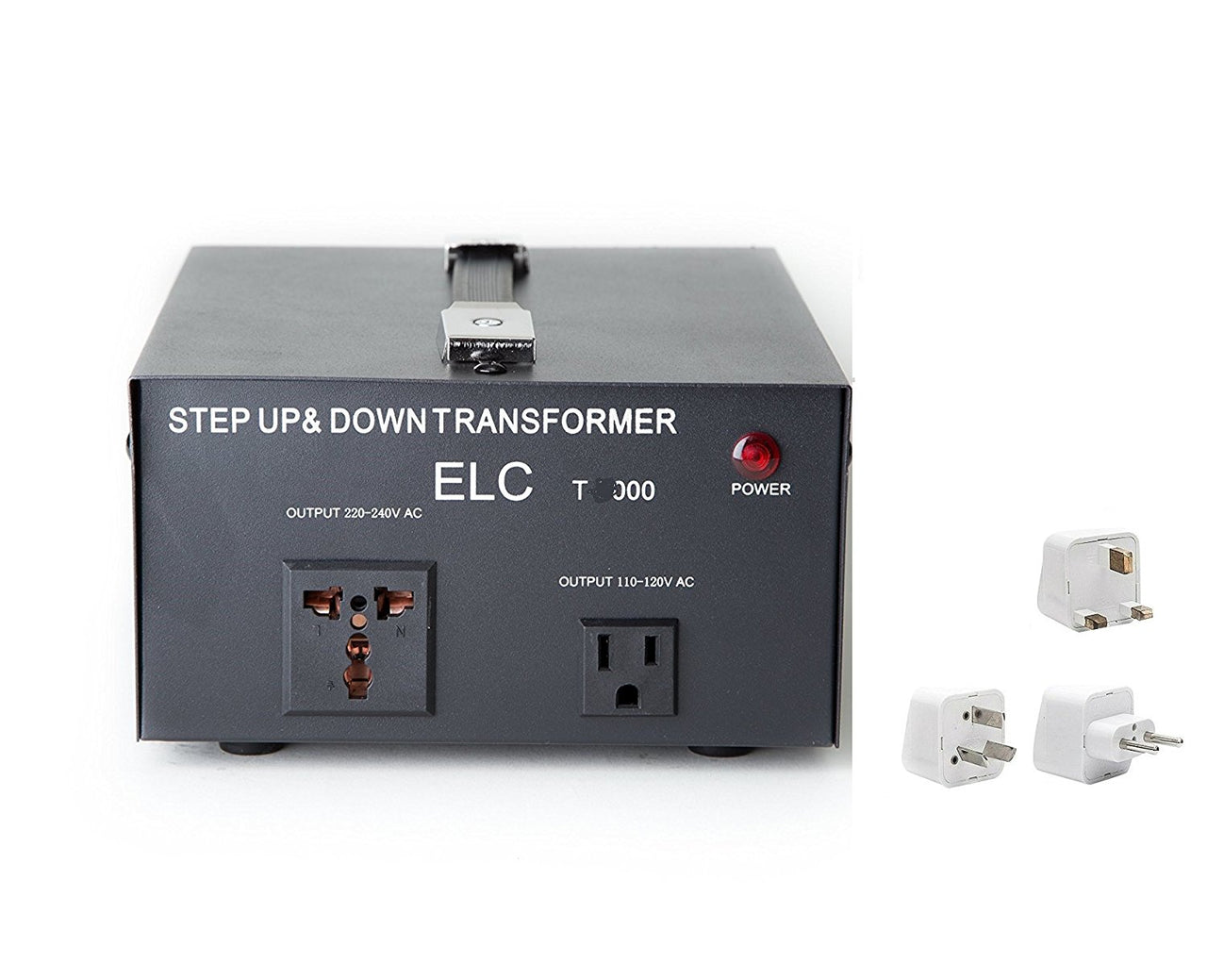 2000 Watt Best International Power Voltage Converter Transformer - Step Up/Down - 110V/220V - With Worldwide UK/US/AU/EU European Plug Adapter - 2 Outlets - Popularelectronics.com