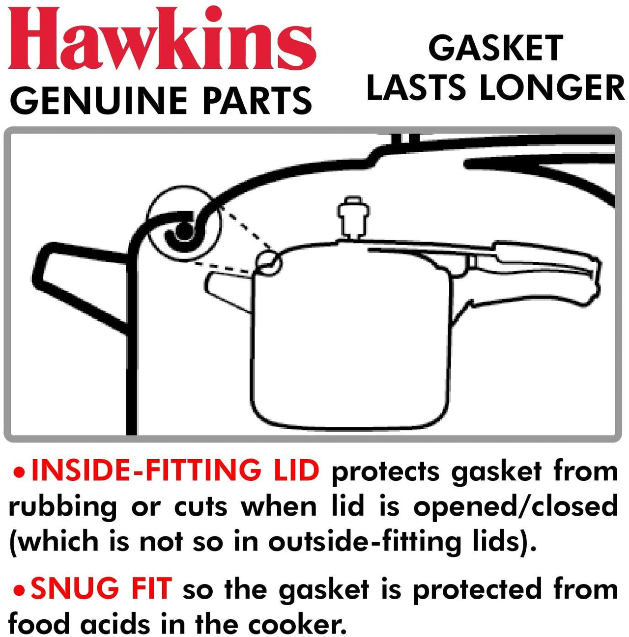 Hawkins A10-09 Gasket Sealing Ring for Pressure Cookers, 2 to 4-Liter