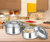 Thumbnail for Milton Galaxia Insulated Stainless Steel Casserole, Thermal Serving Bowl, Keeps Food Hot & Cold for Long Hours, Food Grade, Elegant Hot Pot Food Warmer/Cooler, Silver
