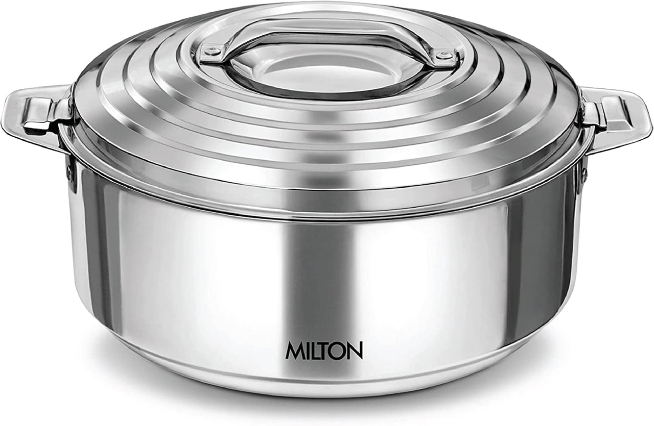 Milton Galaxia Insulated Stainless Steel Casserole, Thermal Serving Bowl, Keeps Food Hot & Cold for Long Hours, Food Grade, Elegant Hot Pot Food Warmer/Cooler, Silver