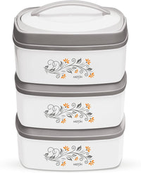 Thumbnail for Milton Travel Mate Stackable 3-Pc Insulated Keep Hot/Cold Thermal Casseroles with Stainless Steel Inner, Easy to Carry and Store Pack, Grey