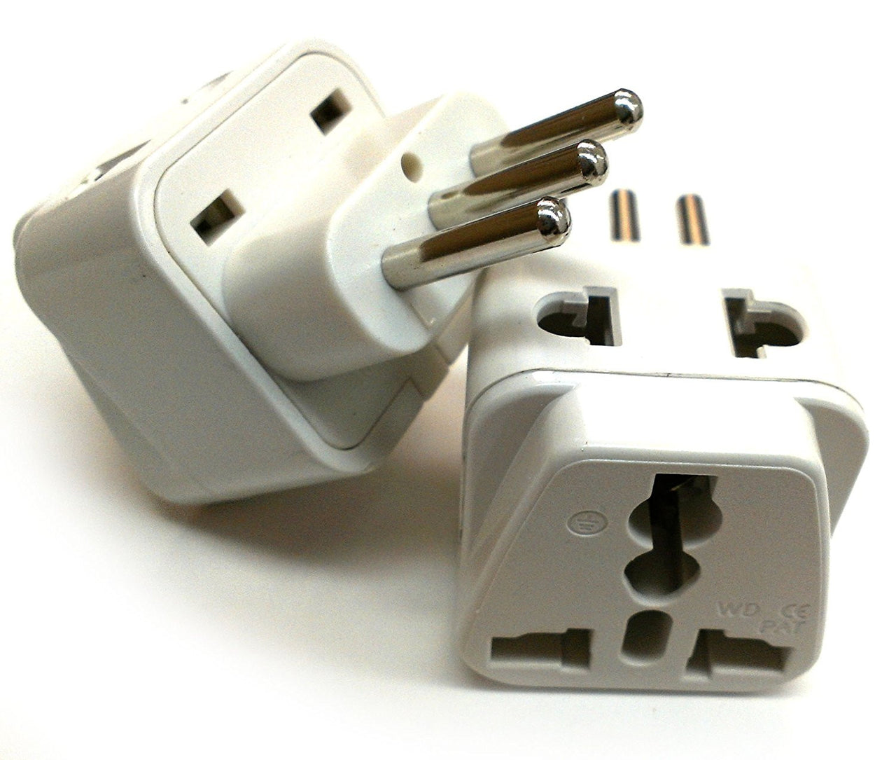 Italy, Chile, Uruguay - Type L 2 in 1 - Travel Plug Adapter - Popularelectronics.com