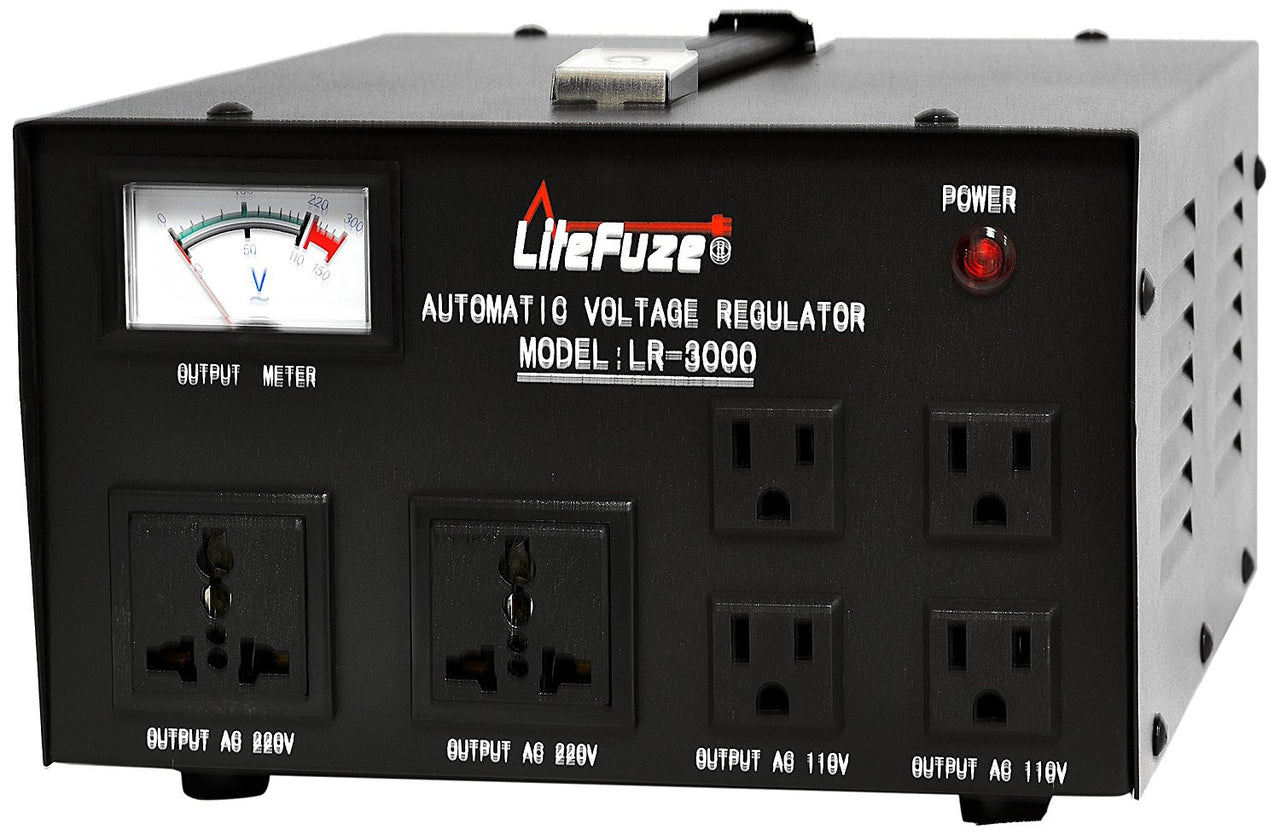 3000 Watt Voltage Regulator Transformer - Detachable Cord - Circuit Breaker - Popularelectronics.com