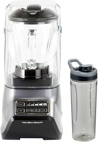 Thumbnail for Hamilton Beach SoundShield 5-Speed Blender, 950 Watts, Ice Crush and Clean Programs, 52oz Glass + Portable Jars, Blends Food, Shakes and Smoothies (53602c)