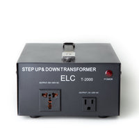 Thumbnail for ELC 2000 Watt Voltage Converter Transformer - Dual Circuit Breaker Protection - Popularelectronics.com