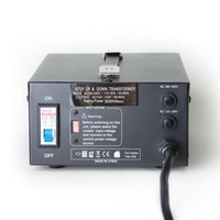 Thumbnail for ELC 3000 Watt Voltage Converter Transformer - Dual Circuit Breaker Protection - Popularelectronics.com