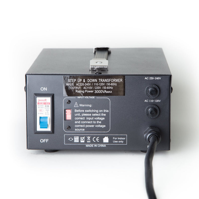 ELC 3000 Watt Voltage Converter Transformer - Dual Circuit Breaker  Protection