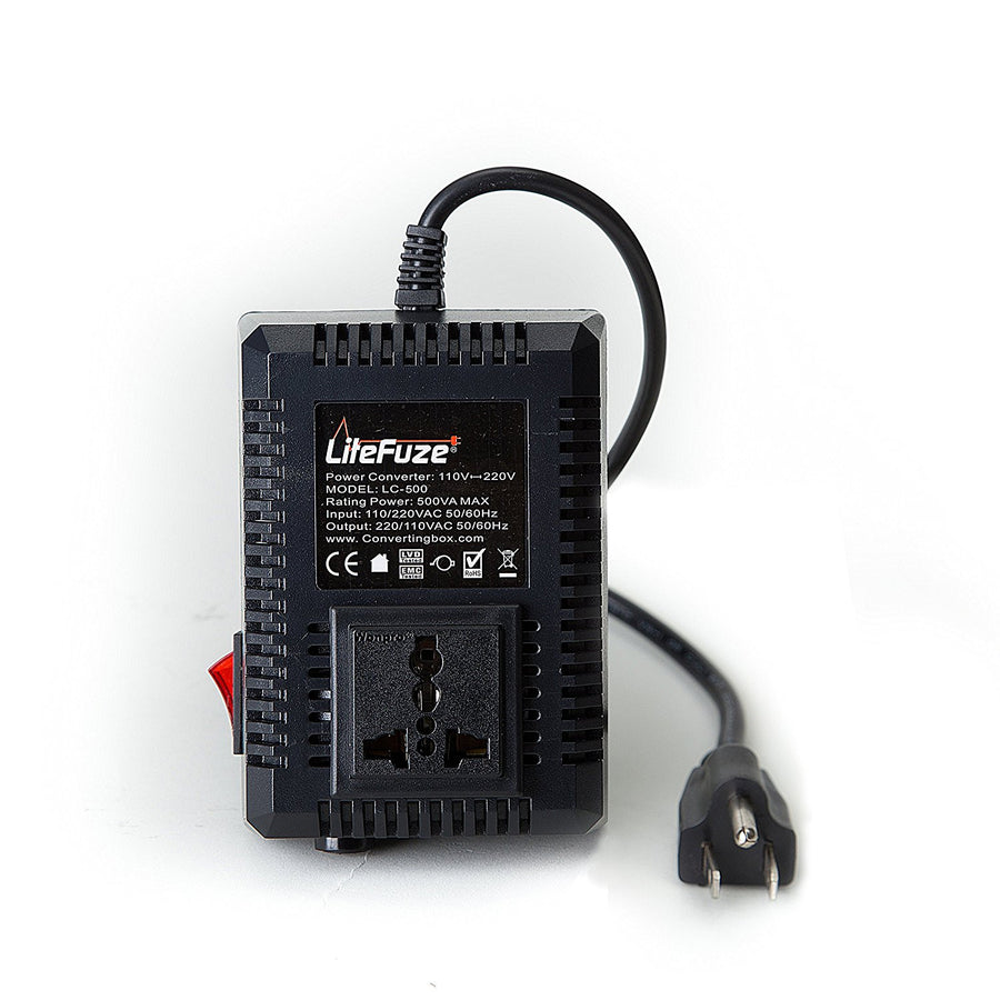 LiteFuze 500 Watts Voltage Converter Transformer Step UP/Down - Popularelectronics.com