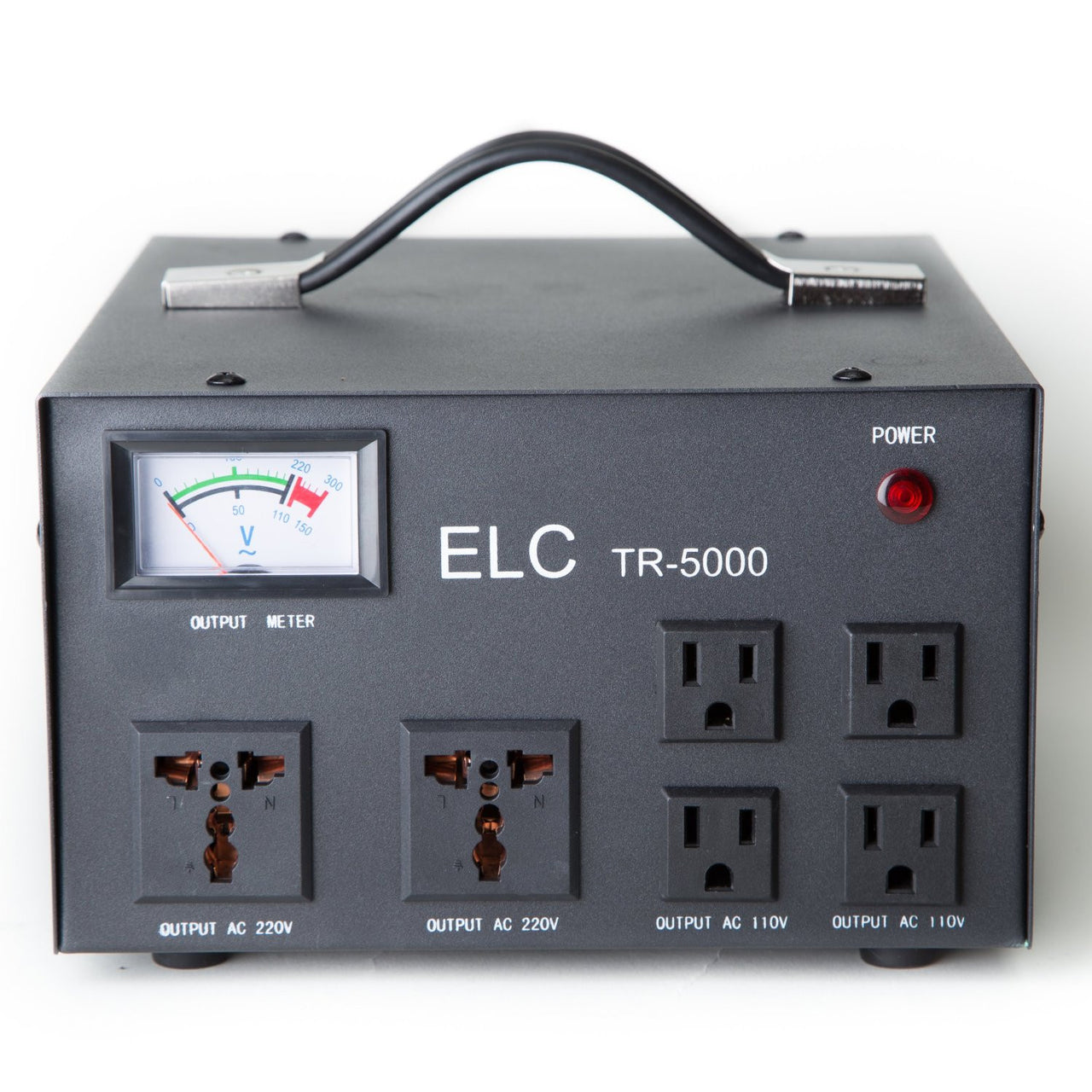 ELC TR-5000 5000 Watt Voltage Regulator with Transformer Step Up Down 110V/220V Circuit Breaker Protection - Popularelectronics.com