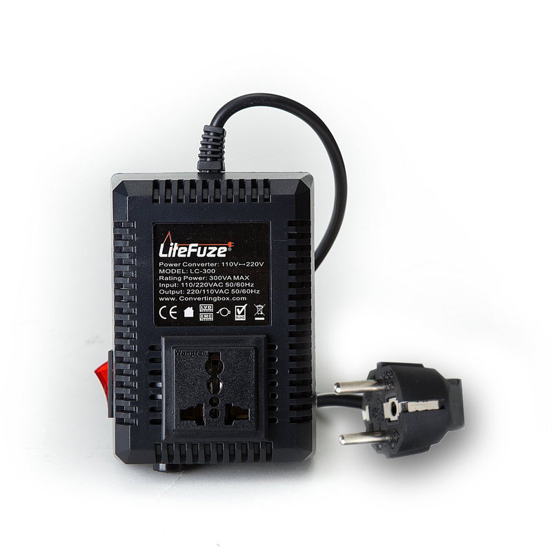 LiteFuze 300 Watts Voltage Converter Transformer Step UP/Down - Popularelectronics.com