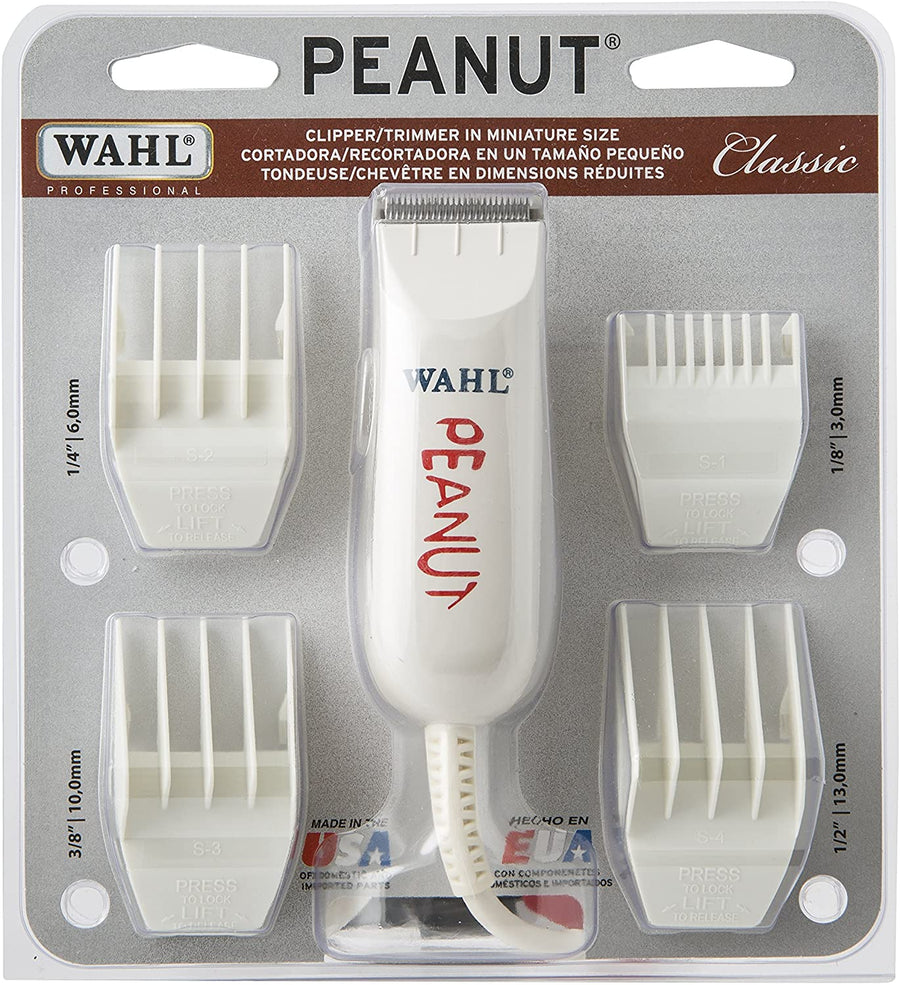 Wahl Professional Peanut Classic Hair Clipper/Trimmer #8685, White