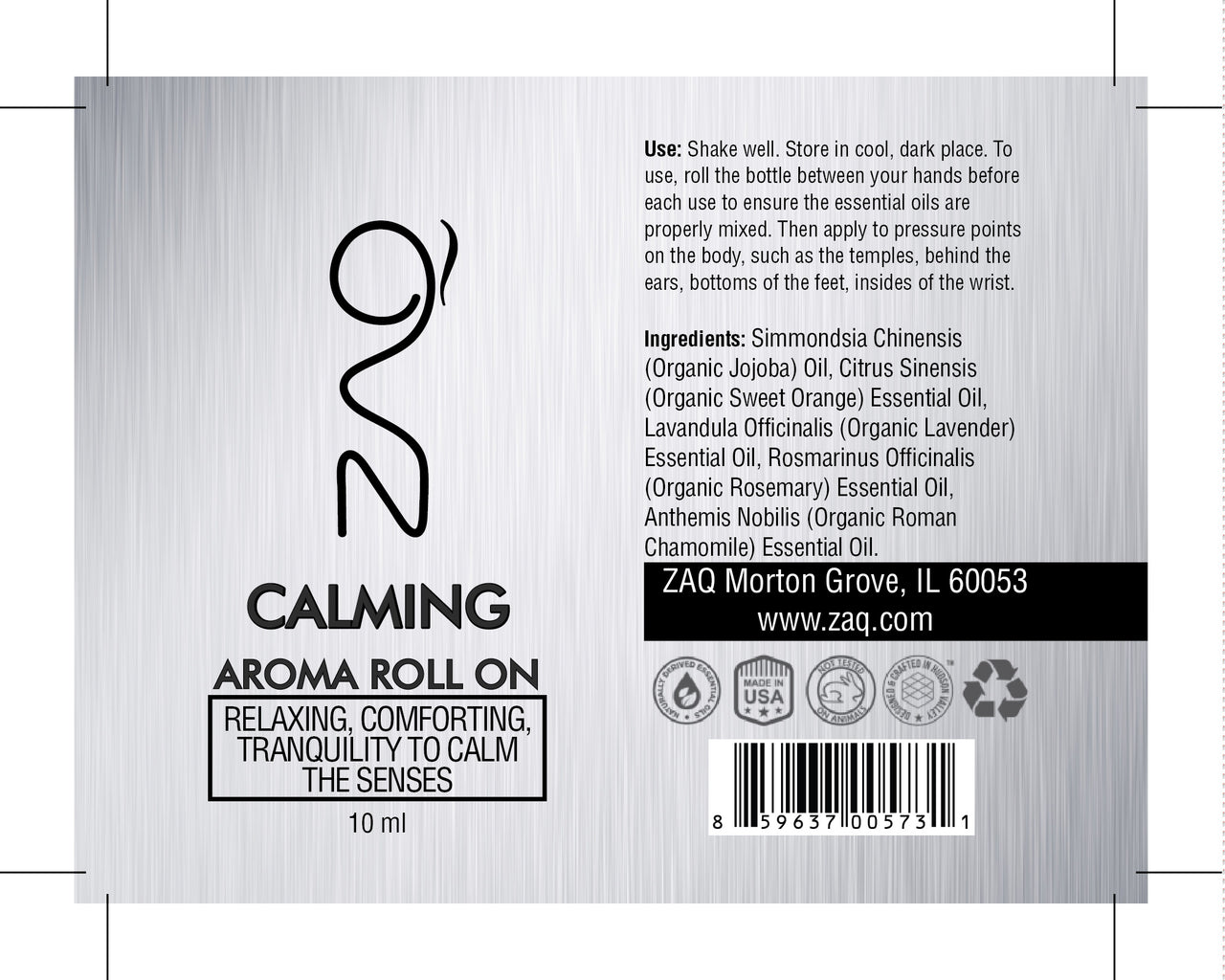 ZAQ Calming Aroma Essential Oil Roll On - Relaxing, Comforting, Tranquility to calm the senses - Popularelectronics.com