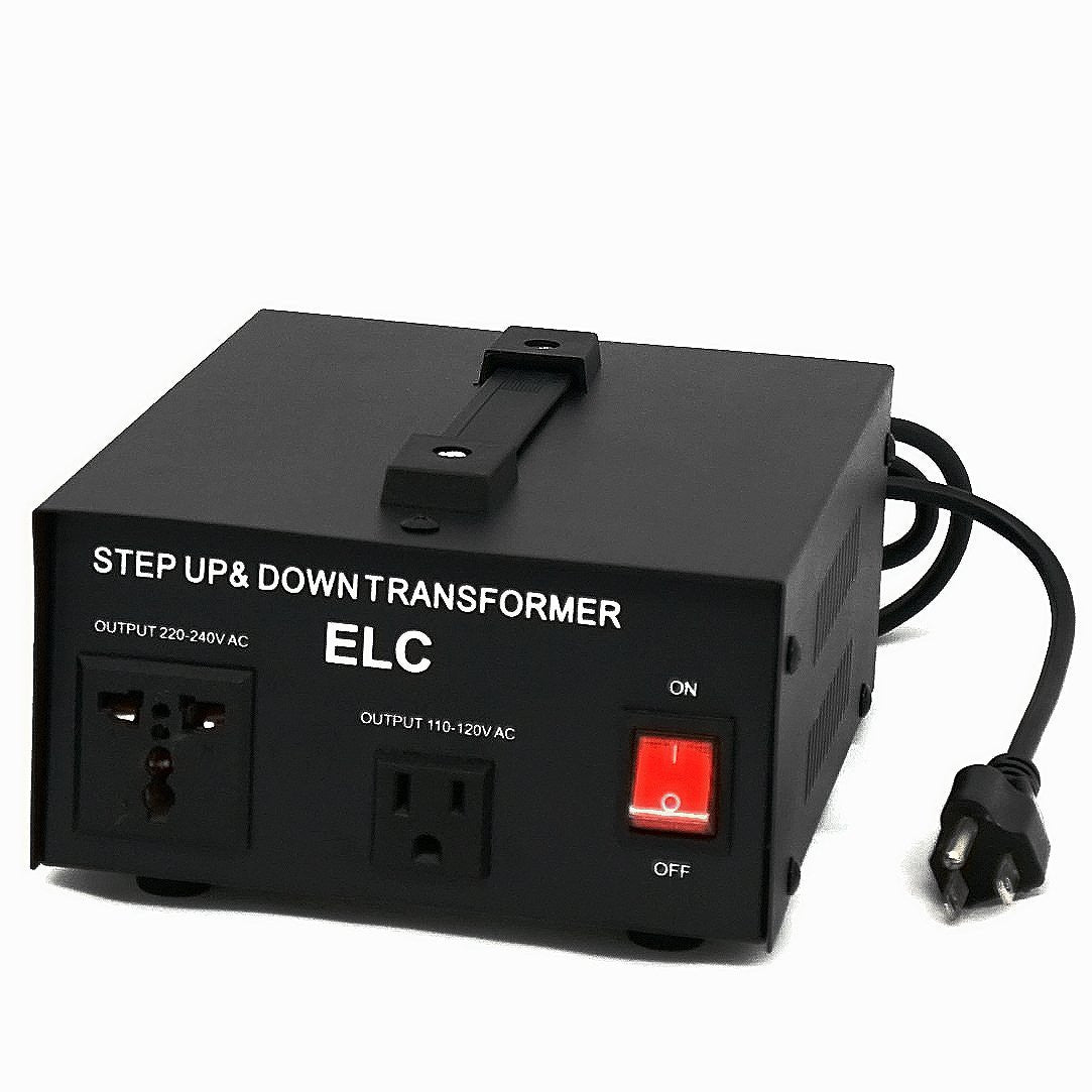 ELC 1000 Watt Voltage Converter Transformer - Dual Circuit Breaker Protection - Popularelectronics.com