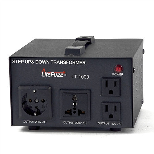 LiteFuze LT-1000 1000 Watt Smart Voltage Converter Transformer - Popularelectronics.com
