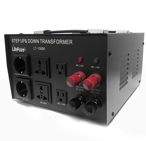LiteFuze LT-10000 10,000 Watt Smart Voltage Converter Transformer - Popularelectronics.com