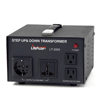 Thumbnail for LiteFuze LT-2000 2000 Watt Smart Voltage Converter Transformer - Popularelectronics.com