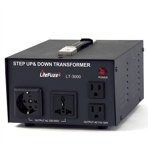 LiteFuze LT-3000 3000 Watt Smart Voltage Converter Transformer - Popularelectronics.com