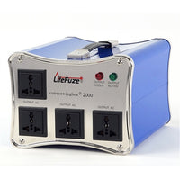 Thumbnail for LiteFuze convertingbox 2000 Watt Voltage Converter Transformer - Circuit Breaker - Lifetime Warranty - Popularelectronics.com