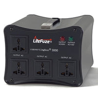 Thumbnail for LiteFuze convertingbox 3000 Watt Voltage Converter Transformer - Circuit Breaker - Lifetime Warranty - Popularelectronics.com