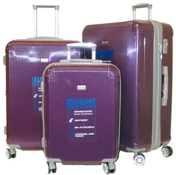 UpRight Hard Side (ABS) Spinner Luggage TSA Lock - 3pc Set - Popularelectronics.com