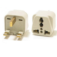 Thumbnail for Universal Grounded Travel Plug Adapter For UK/England, Ireland, Iraq (Type G) - Popularelectronics.com