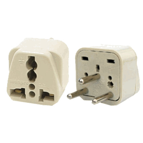 Universal Grounded Travel Plug Adapter For Israel, Palestine (Type H) - Popularelectronics.com